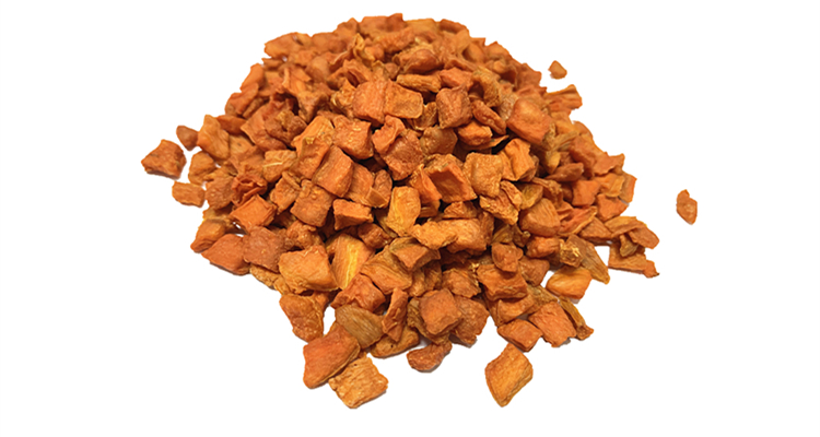Puffed carrot granules 